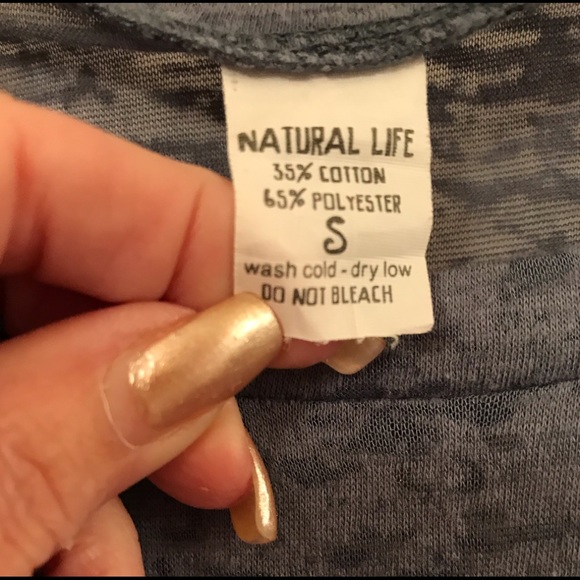 Natural Life Sheer ☮️ T-shirt - Picture 3 of 5